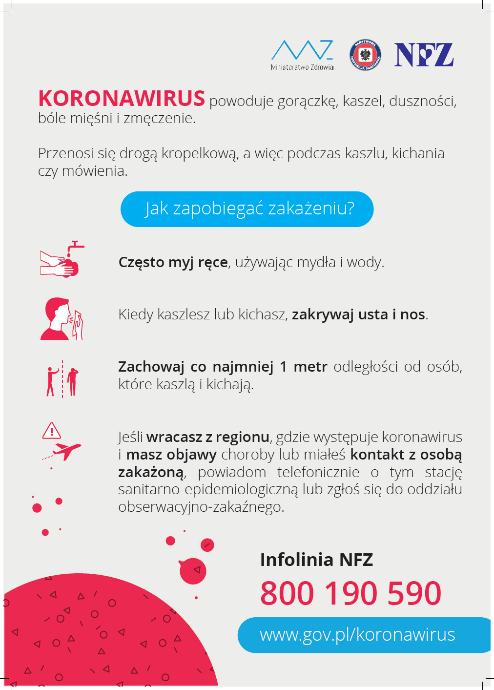 koronawirus - ulotka informacyjna