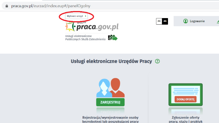 rejestracja przez internet