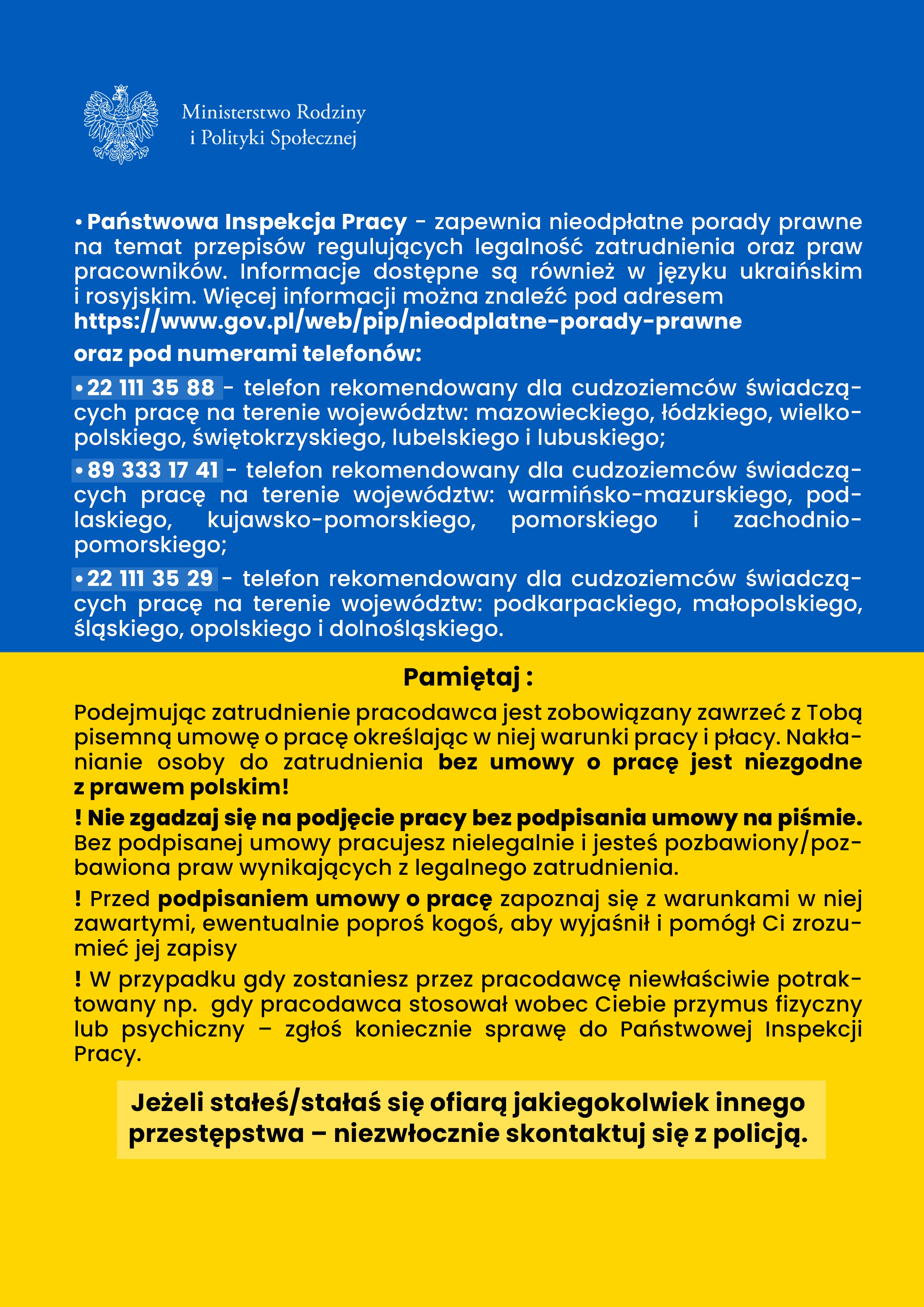 Rady dla obywateli Ukrainy zainteresowanych podjęciem pracy str. 2 PL