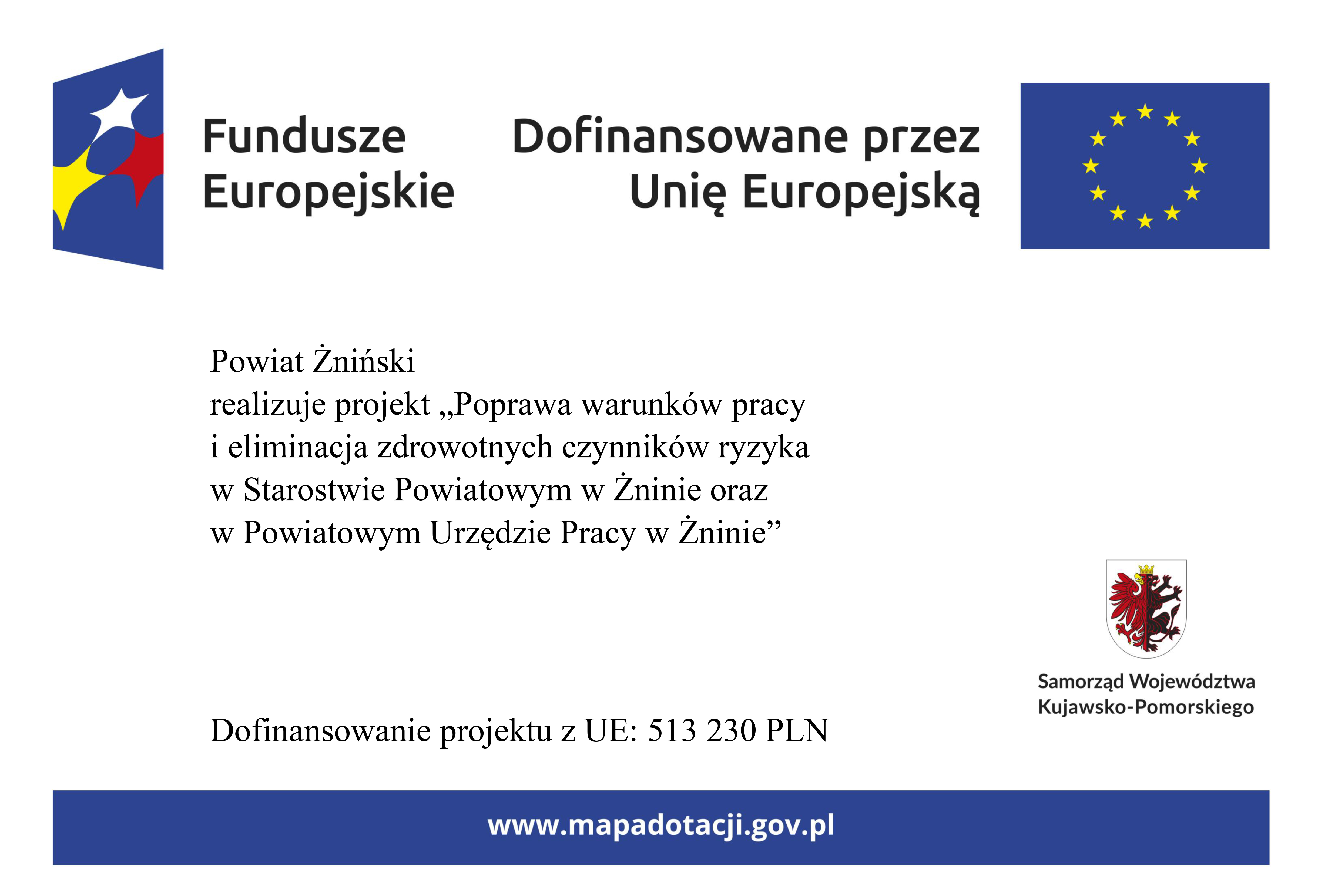 Poprawa warunków pracy i eliminacja zdrowotnych czynników ryzyka w Starostwie Powiatowym w Żninie oraz w Powiatowym Urzędzie Pracy w Żninie